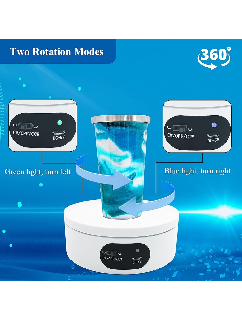 White Rotating Display Stand - Picture 3 of 5